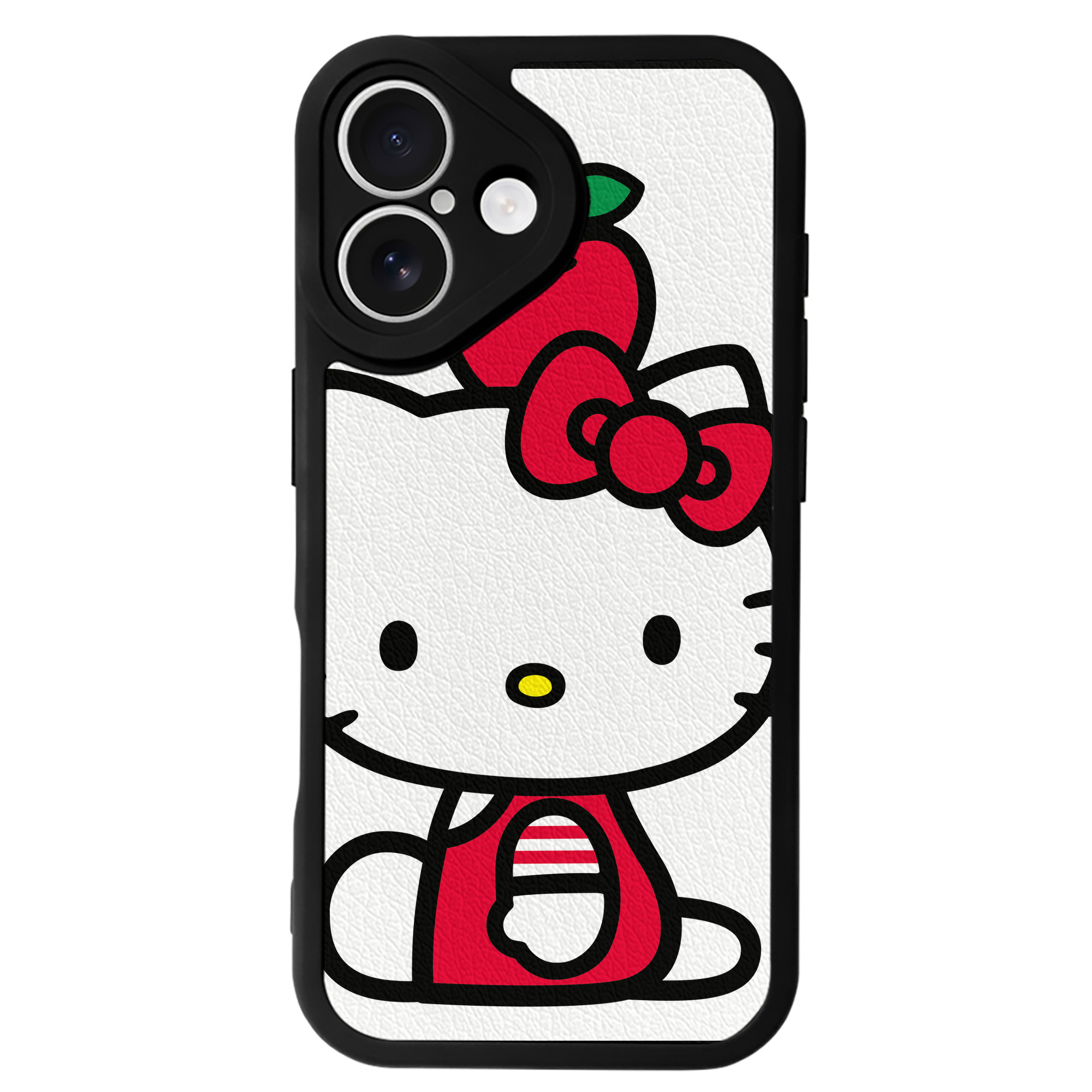 （画像用） Hello Kitty ハローキティ 【iPhone 16シリーズ対応】シリコンスマホケース（レザー調） 材質：シリコン